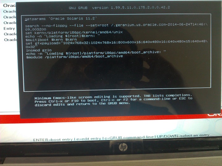 Solaris 11.2 ISO on UEFI systems